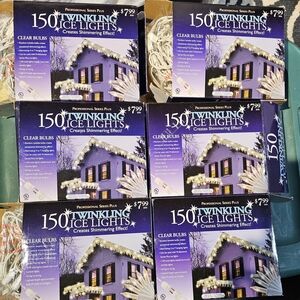 150 Twinkling Ice Lights - Clear